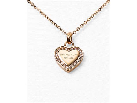 michael kors heart pendant necklace|mk jewellers catalogue.